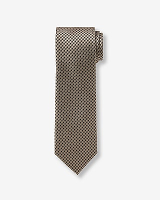 Classic Taupe Mini Houndstooth Tie