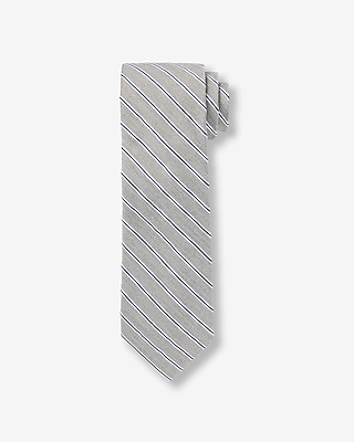 Classic Grey Varsity Striped Tie