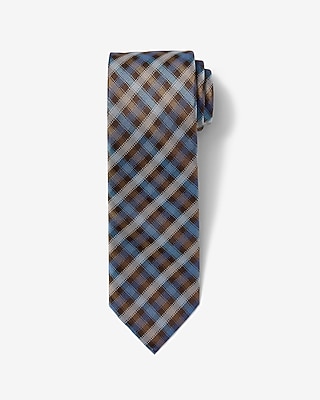 Classic Brown Plaid Tie