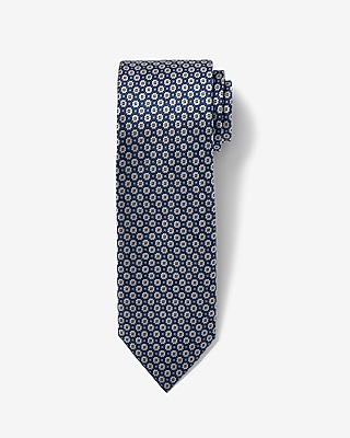 Classic Navy Mini Geo Floral Tie