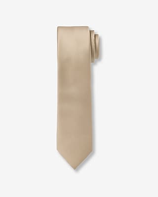 Narrow Champagne Solid Tie