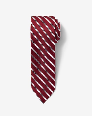 Classic Burgundy Varsity Striped Tie