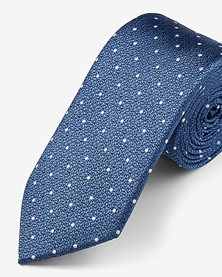 Narrow Navy Polka Dot Tie