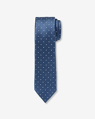 Narrow Navy Polka Dot Tie