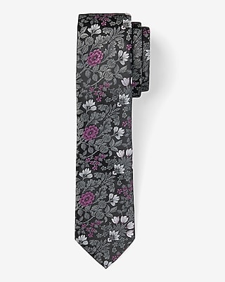 Navy Floral Jacquard Tie