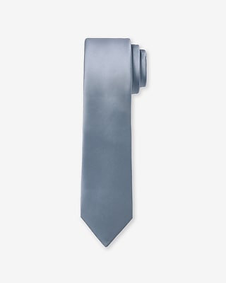 Narrow Blue Solid Tie