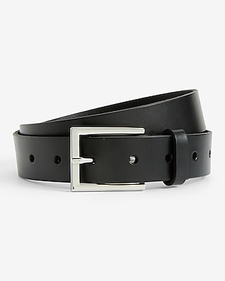 leather classic prong buckle belt