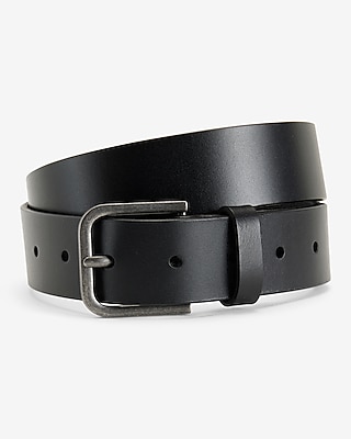 Buy Men Black Textured Genuine Leather Belt Online - 809803