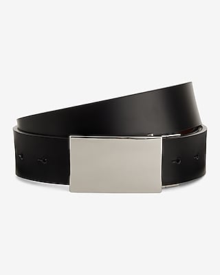 Buy Black Brown Men's Reversible Belt With Plate Buckle