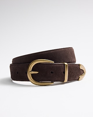 Brown Suede Leather Belt