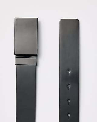 Black & Dark Brown Plaque Reversible Belt