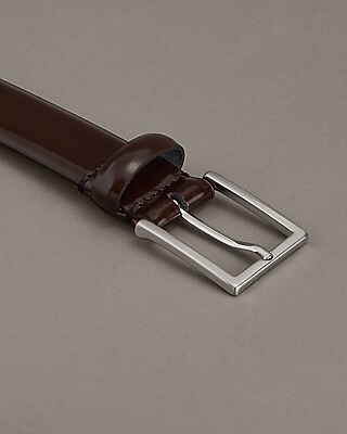 Edition Polished Dark Brown Genuine Leather Belt