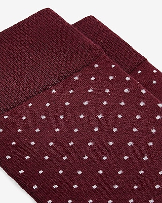 Burgundy Polka Dot Dress Socks