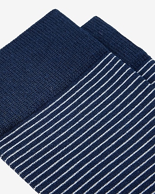 Navy Horizontal Striped Dress Socks