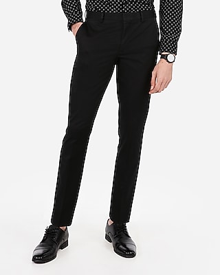 black fitted work pants