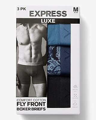 6" Luxe Cotton Boxer Briefs 3 Pack