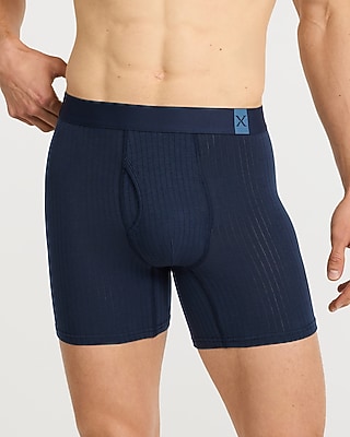 6" Ribbed Cotton-Blend Boxer Briefs 4 Pack