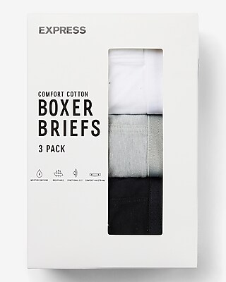 5 1/2" Cotton-Blend Boxer Briefs 3 Pack