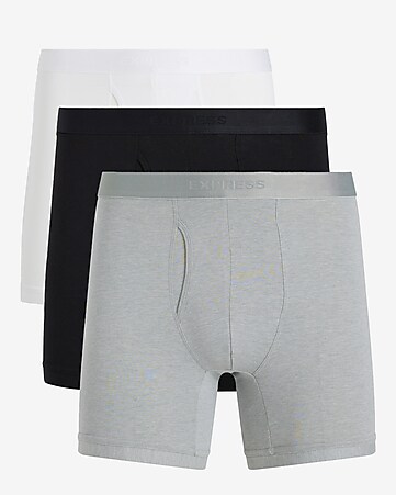 PSD Men's Monogram Luxe 3-Pack Boxer Briefs, Multi, S at  Men's  Clothing store