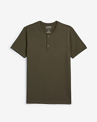 mens slim fit short sleeve henley