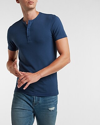 Slim Supersoft Short Sleeve Henley - thumbnail 2
