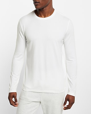 white crew neck long sleeve