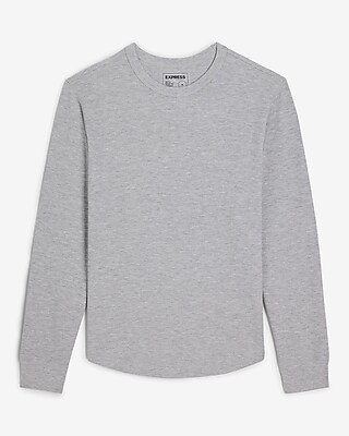 Waffle Knit Long Sleeve Crew Neck T-shirt | Express