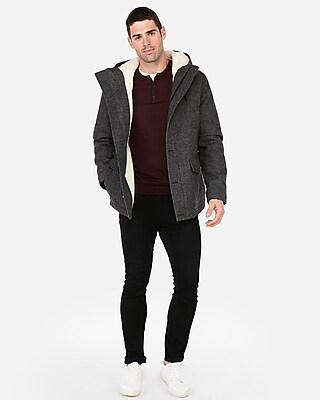 express mens sherpa hoodie