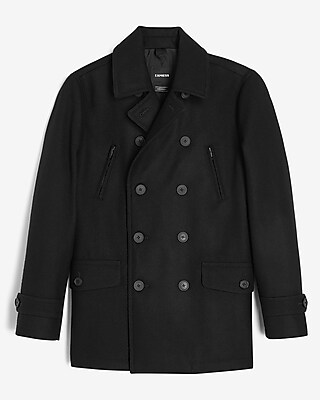 water resistant wool blend peacoat