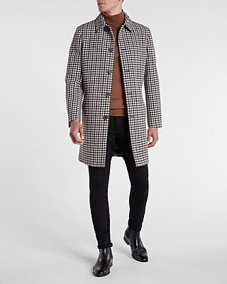 dogtooth overcoat mens