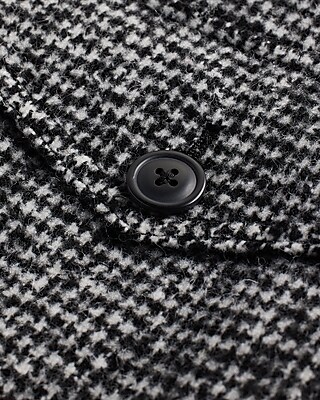 Textured Houndstooth Wool-Blend Trucker Jacket