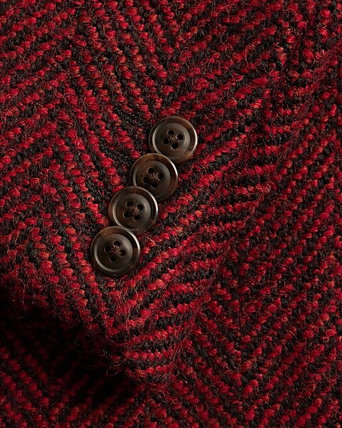 Express Herringbone Wool-Blend Topcoat Multi-Color Men's S