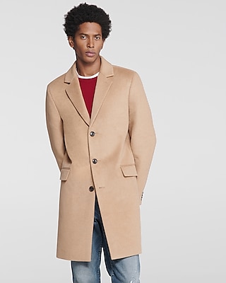 Camel recycled wool blend topcoat on sale