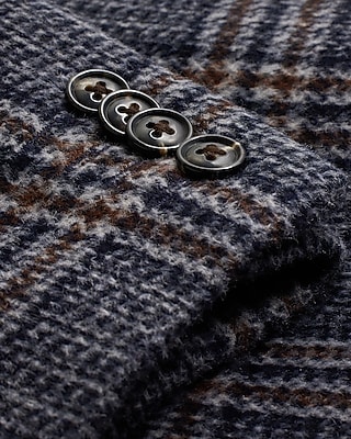 Plaid Wool-Blend Topcoat