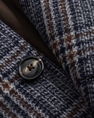 Plaid Wool-Blend Topcoat