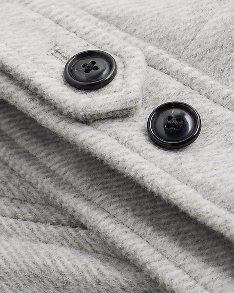 Light Gray Wool-blend Jacket | Express Light Gray Wool-blend Jacket | Express
