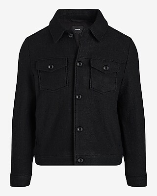 ジャケット・アウター phlannel Summer Loop Yarn Trucker Jacket Flint and Tinder Boiled Wool Station Jacket - Loden Olive