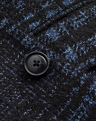Plaid Wool-Blend Topcoat
