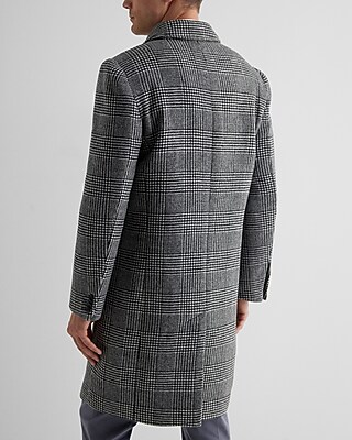 Plaid Wool-Blend Topcoat