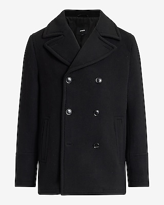 Double Breasted Wool-Blend Peacoat