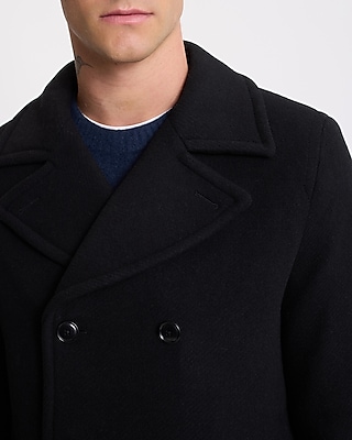 Double Breasted Wool-Blend Peacoat