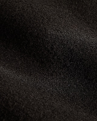Black Double Breasted Wool-Blend Peacoat
