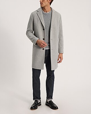 Light Gray Brushed Knit Topcoat