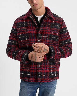 Plaid Quilted Shirt Jacket