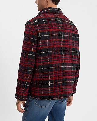 Plaid Quilted Shirt Jacket