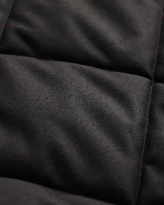 Black Quilted Bomber Jacket