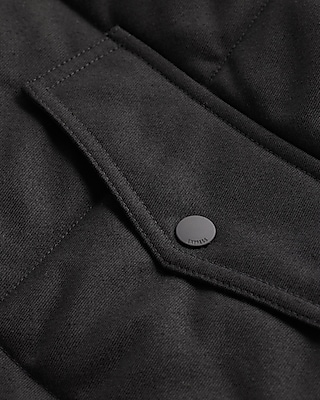 Black Quilted Bomber Jacket