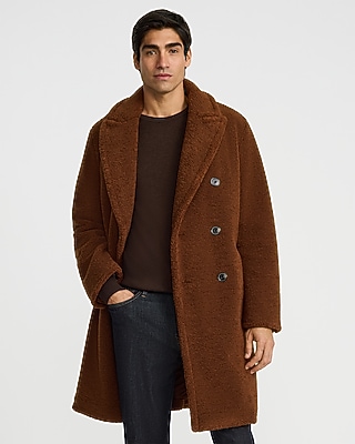 Double Breasted Teddy Topcoat | Express