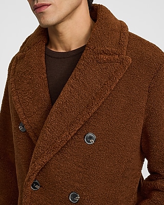 Double Breasted Teddy Topcoat