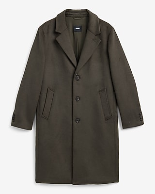 Deep Olive Wool-Blend Topcoat
